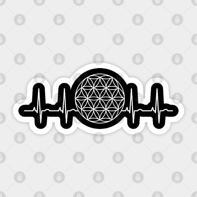 ECG Flower of Life Sticker by Stoney09